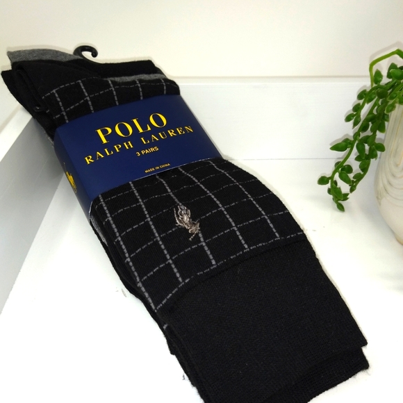 Polo by Ralph Lauren Men’s 3-Pack Multi-Color Socks - Picture 3 of 5